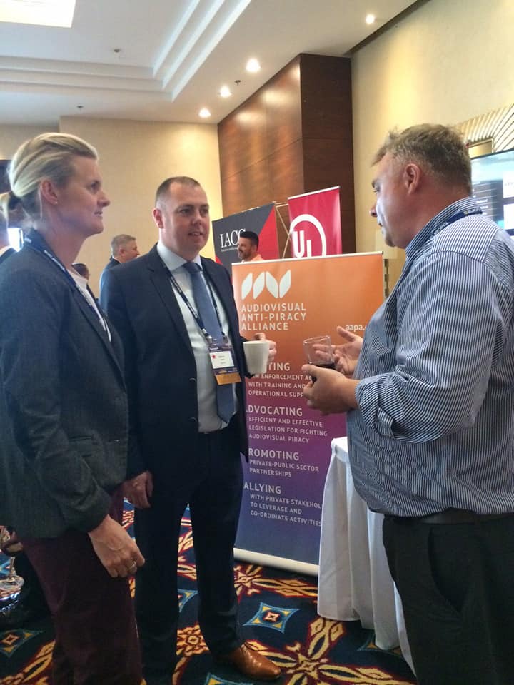 The CEO of Digitpol Martin Coyne attends the IACC